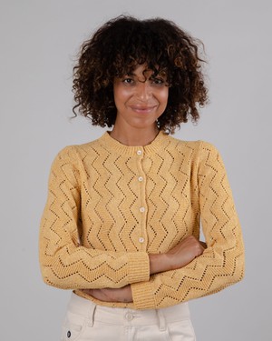 Holeknit Knitted Jacket Yellow from Brava Fabrics