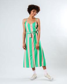 Color Block Strap Dress Green via Brava Fabrics