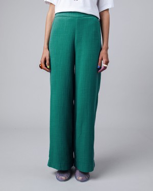 Bubble Wide Leg Pants Green from Brava Fabrics