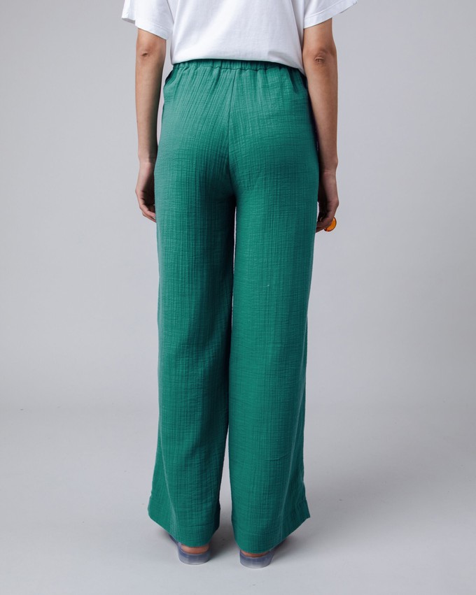 Bubble Wide Leg Pants Green from Brava Fabrics