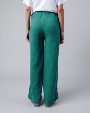 Bubble Wide Leg Pants Green from Brava Fabrics
