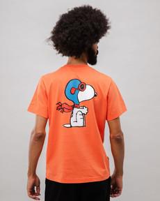 Peanuts Flying Ace Cotton T-shirt Red Clay via Brava Fabrics