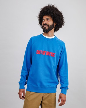 Out of Office Cotton Sweatshirt Electric Blue from Brava Fabrics