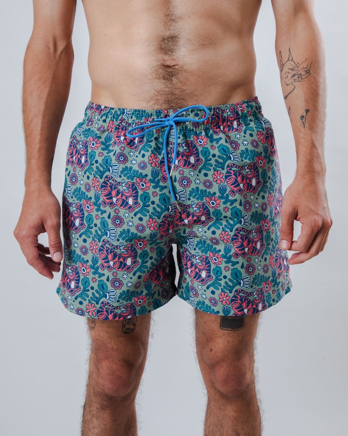 Asis Percales Tigris Swimwear? Light Green from Brava Fabrics