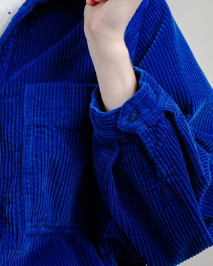 Corduroy Boxy Shirt Blue from Brava Fabrics