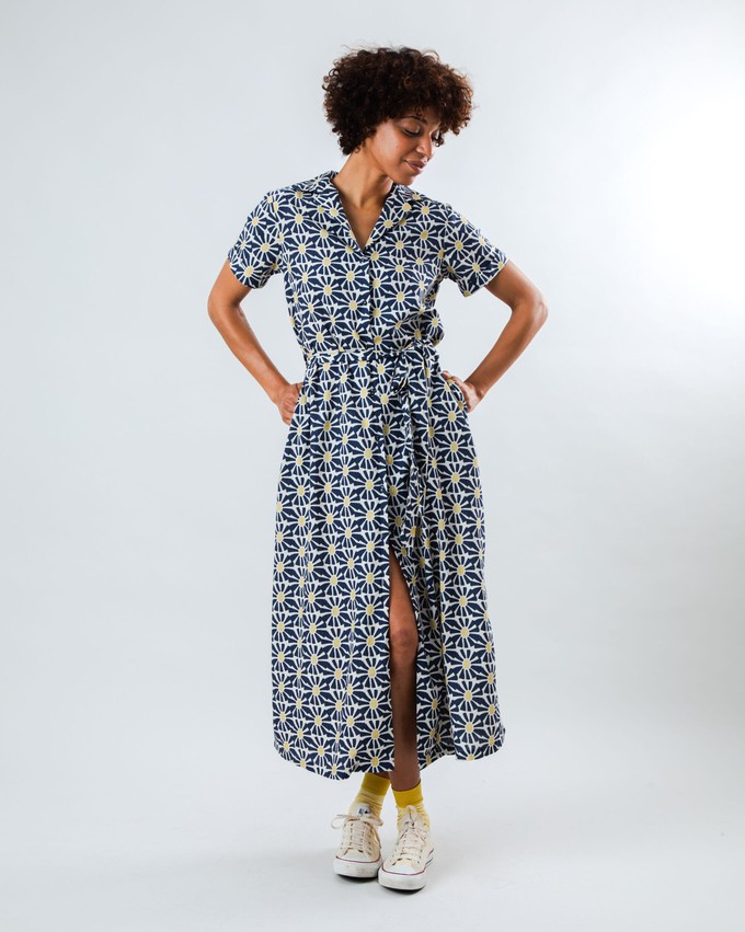 Marisol Long Dress Navy from Brava Fabrics