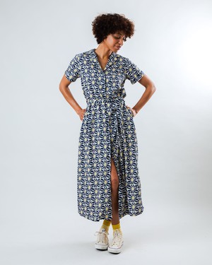Marisol Long Dress Navy from Brava Fabrics