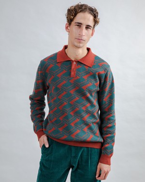 Chocolate Jacquard Polo from Brava Fabrics