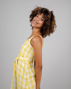 Lorena Strap Dress Lemon from Brava Fabrics