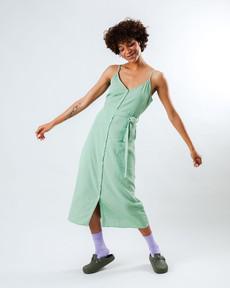 Bubble Strap Dress Light Green via Brava Fabrics