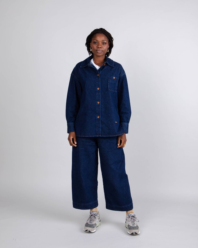 Indigo Oversized Overshirt Denim from Brava Fabrics