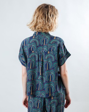 Borneo Batwing Blouse Navy from Brava Fabrics
