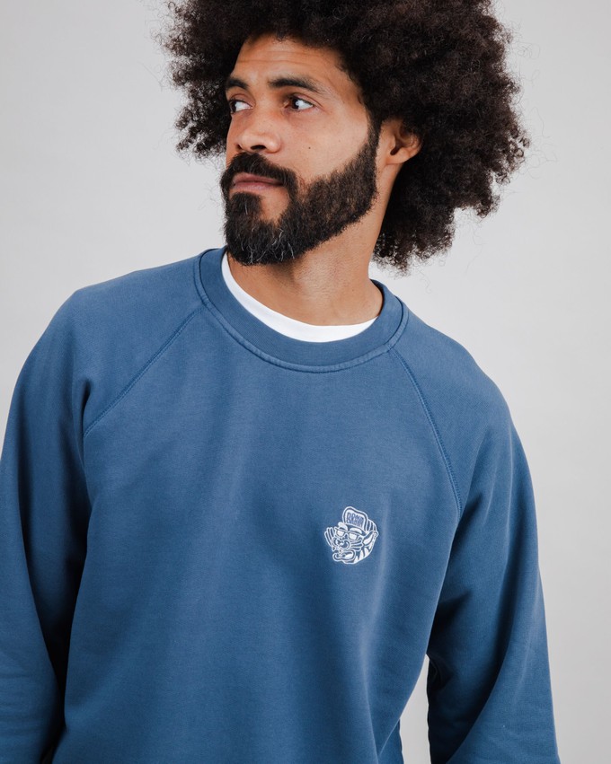Asis Percales Tigris Sweatshirt Blue from Brava Fabrics