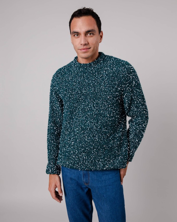 Two Tones Wool Sweater Green from Brava Fabrics