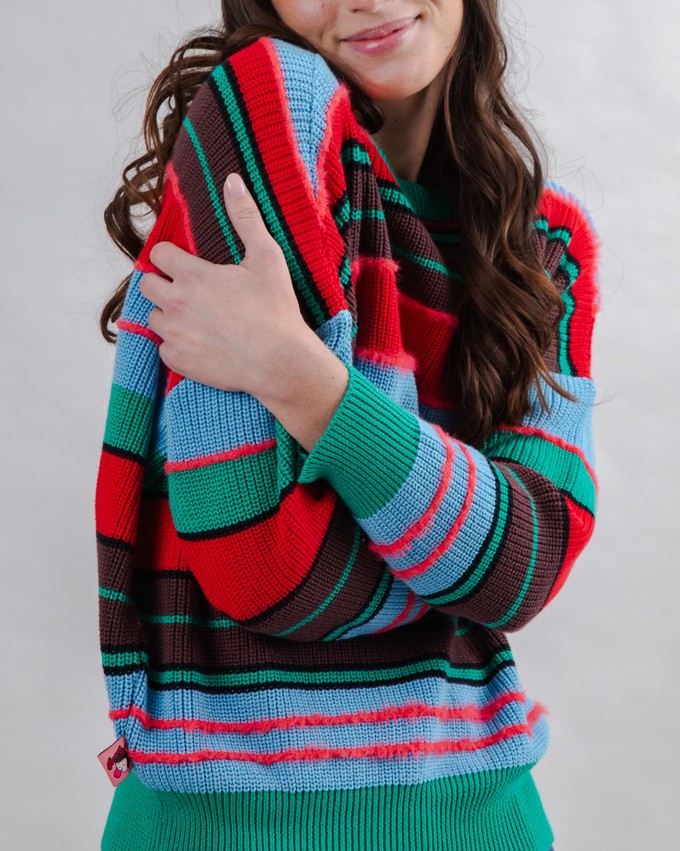Multistriped Sweater Batwing from Brava Fabrics