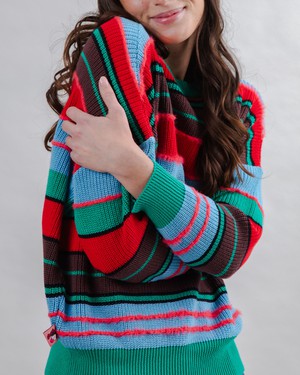 Multistriped Sweater Batwing from Brava Fabrics