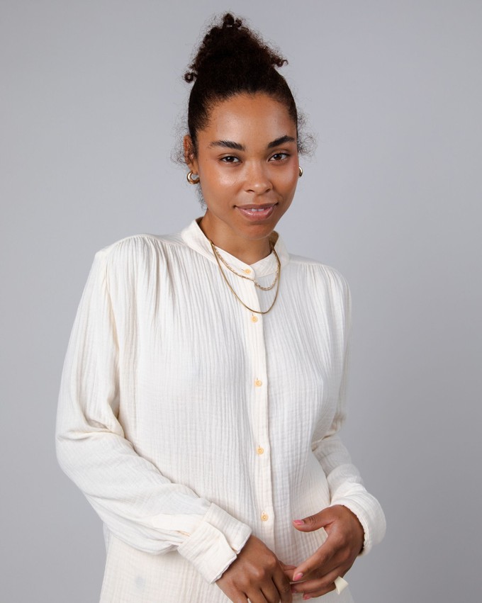 Bubble Mao Regular Blouse Ecru from Brava Fabrics