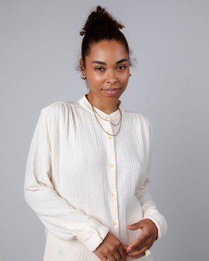 Bubble Mao Regular Blouse Ecru from Brava Fabrics