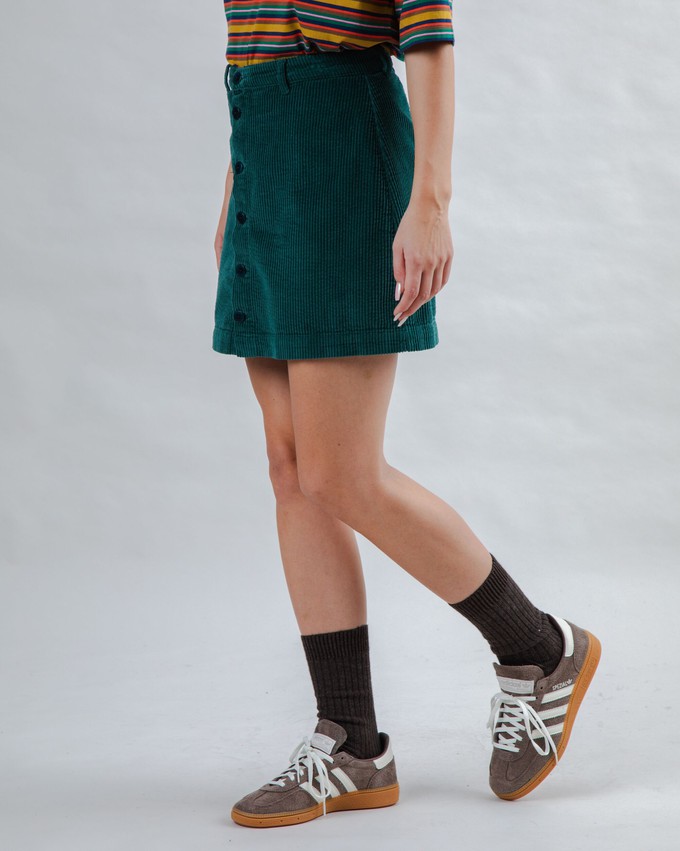 Corduroy Mini Skirt Green from Brava Fabrics