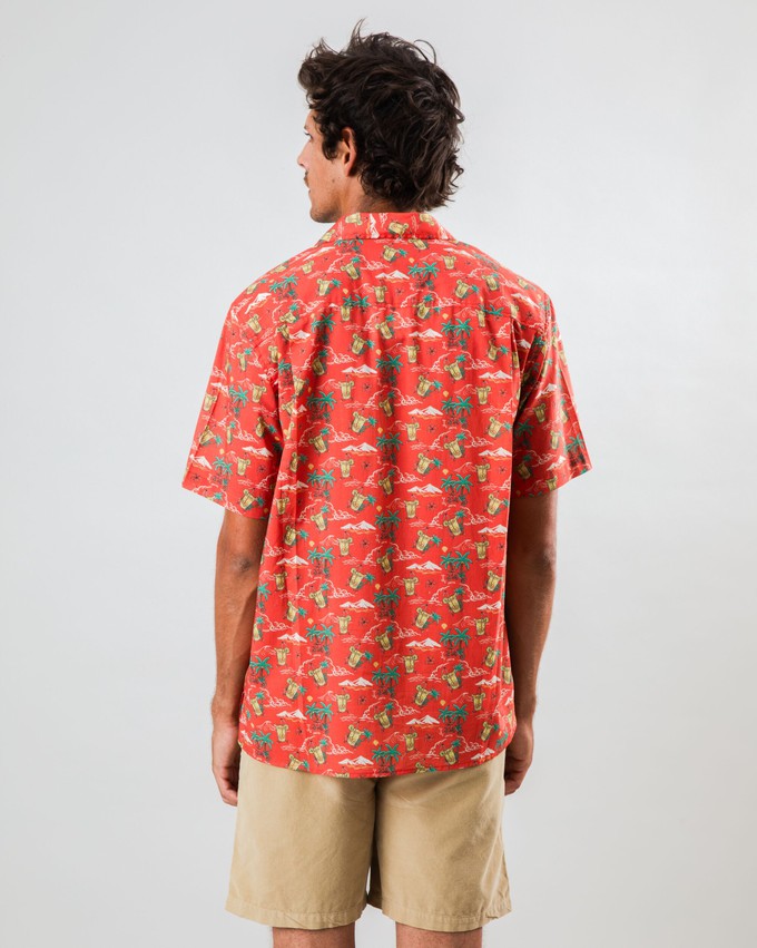 Jungle Juice Aloha Shirt Red from Brava Fabrics