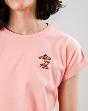 Peanuts Tropical Scoop Tee Pink from Brava Fabrics