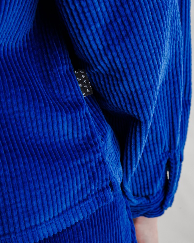 Corduroy Boxy Shirt Blue from Brava Fabrics