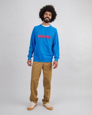 Out of Office Cotton Sweatshirt Electric Blue from Brava Fabrics
