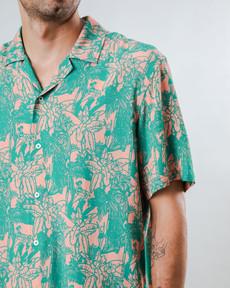 Helios Aloha Shirt Pink via Brava Fabrics