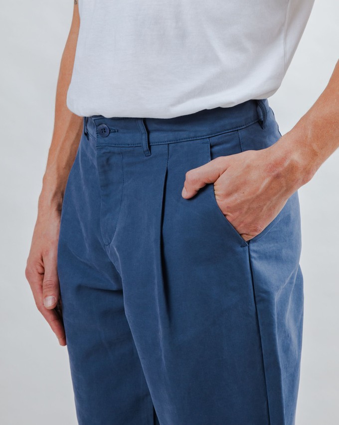 Brava Gum Pleated Pants Indigo from Brava Fabrics