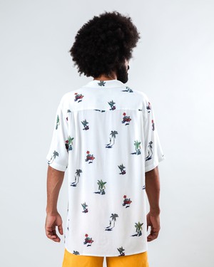 Helios Small Aloha Shirt Ecru from Brava Fabrics