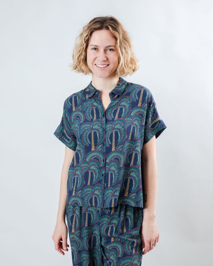Borneo Batwing Blouse Navy from Brava Fabrics