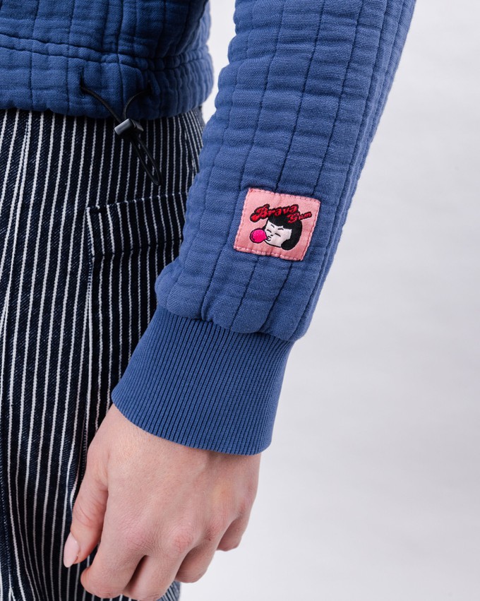 Brava Gum Quilt Sweatshirt Indigo from Brava Fabrics