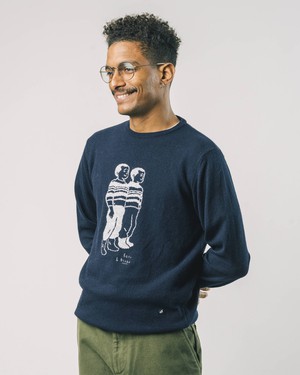Twins Sweater Navy from Brava Fabrics
