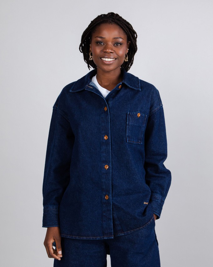 Indigo Oversized Overshirt Denim from Brava Fabrics