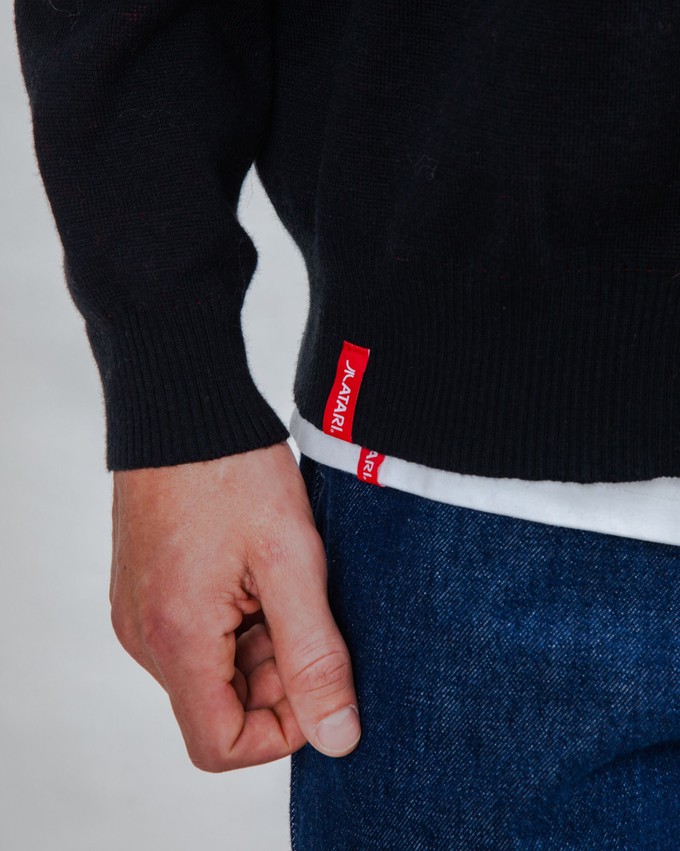 Atari Cardigan Logo Jacquard from Brava Fabrics