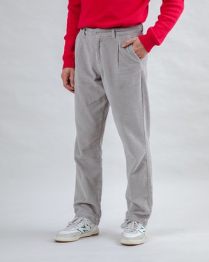 Corduroy Pleated Chino Pants Grey from Brava Fabrics