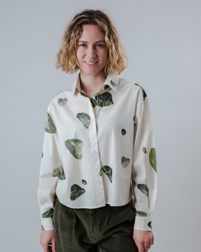Quarry Boxy Cotton Blouse Ecru from Brava Fabrics Quarry Boxy Cotton Blouse Ecru from Brava Fabrics