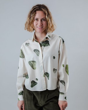 Quarry Boxy Cotton Blouse Ecru from Brava Fabrics Quarry Boxy Cotton Blouse Ecru from Brava Fabrics
