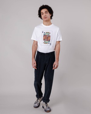 Corduroy Pleated Pants Navy from Brava Fabrics