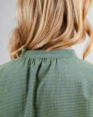 Mini Check Blouse Olive from Brava Fabrics