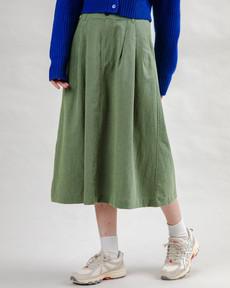 Checks Midi Skirt Olive via Brava Fabrics