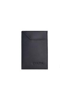 Persimmon slim card holder - Black via CANUSSA