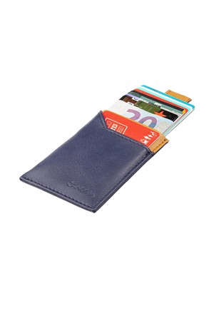 Slim Vegan Card holder -  Blue/Camel from CANUSSA