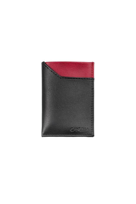 Slim card holder - Black/Red from CANUSSA