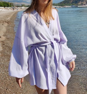 Alice Lilac Crinkle Gauze Kimono from Chillax