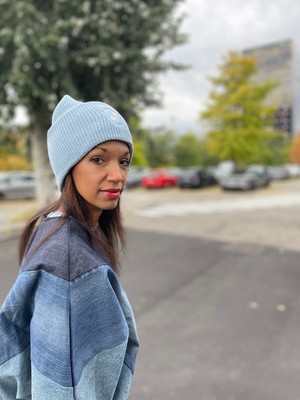 thies Eco Wool Beanie blue fog from COILEX