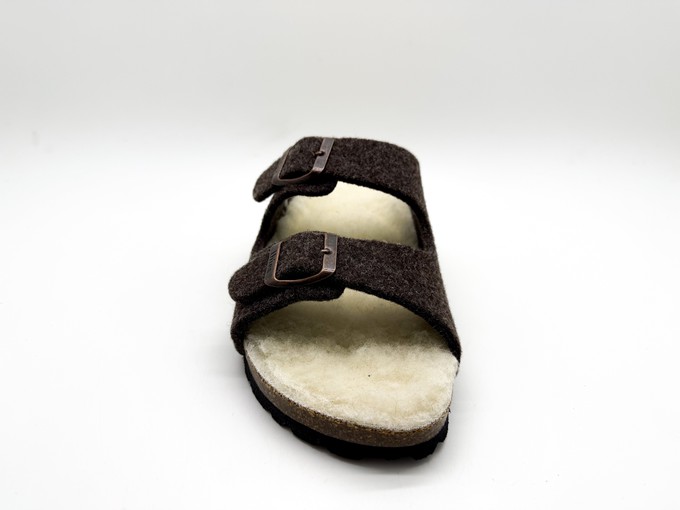 thies 1856 ® Recycled Wool Sandal marron from COILEX