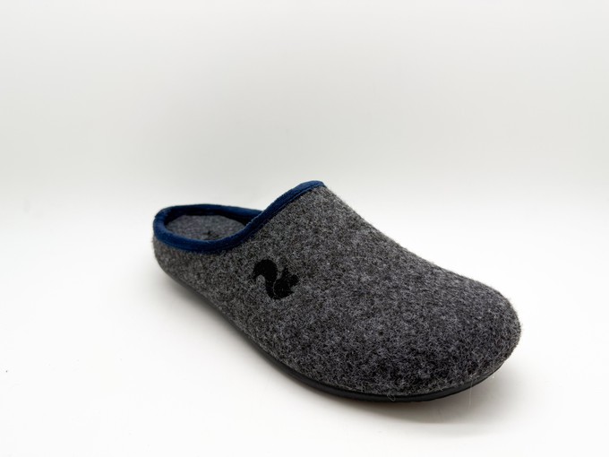 thies 1856 ® PET Piping Slipper vegan dark grey navy from COILEX