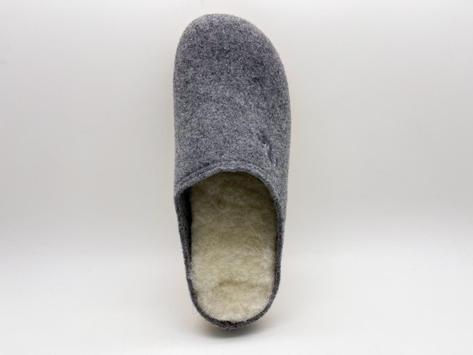thies 1856 ® Recycled Wool Slippers grey yellow (W) from COILEX