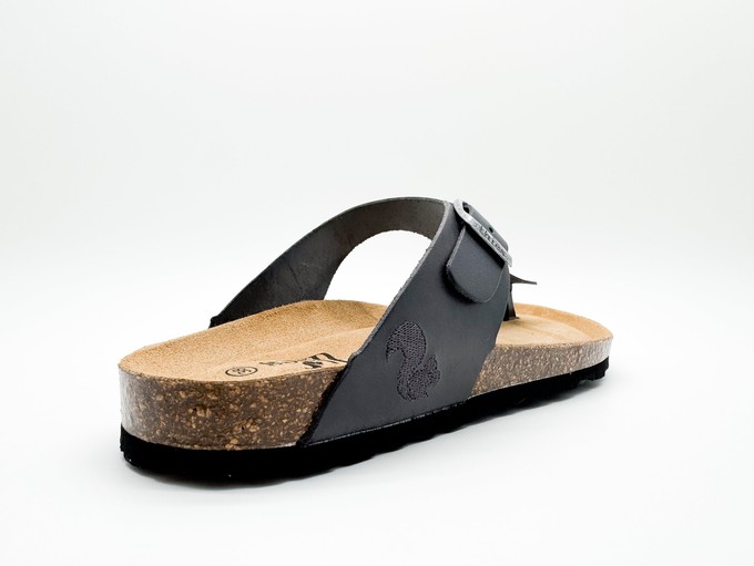 thies 1856 ® Eco Leather Thong Sandal charcoal (W/M/X) from COILEX
